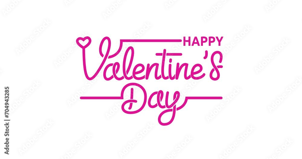 Happy Valentine's Day text animation. Animated text handwritten calligraphy with alpha channel. Great for greetings, celebrations, TV shows, celebrations, and vlogs Happy Valentine's Day text animation. Animated text handwritten calligraphy with alpha channel. Great for greetings, celebrations, TV shows, celebrations, and vlogs