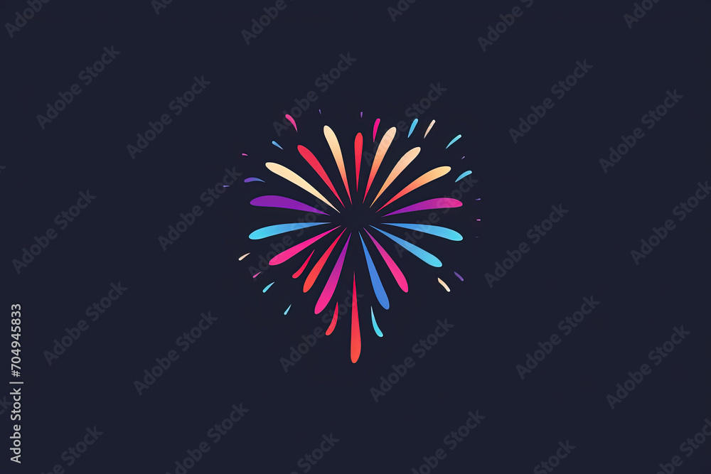 Elegant and unique fireworks logo. Elegant and unique fireworks logo.