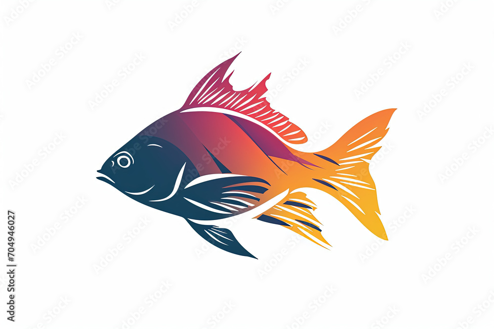 Elegant and unique fish logo. Elegant and unique fish logo.