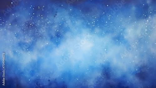 Abstract blue navy blue and white sky watercolor background