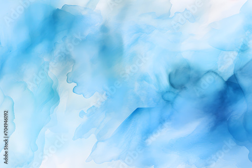 Abstract blue water color splash stroke isolated on white background