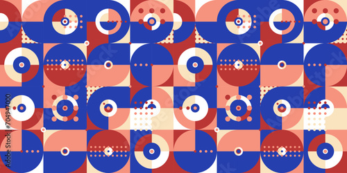Seamless vector abstract background in pink color, geometric seamless pattern, tiling endless wallpaper with geometrical shapes structure.