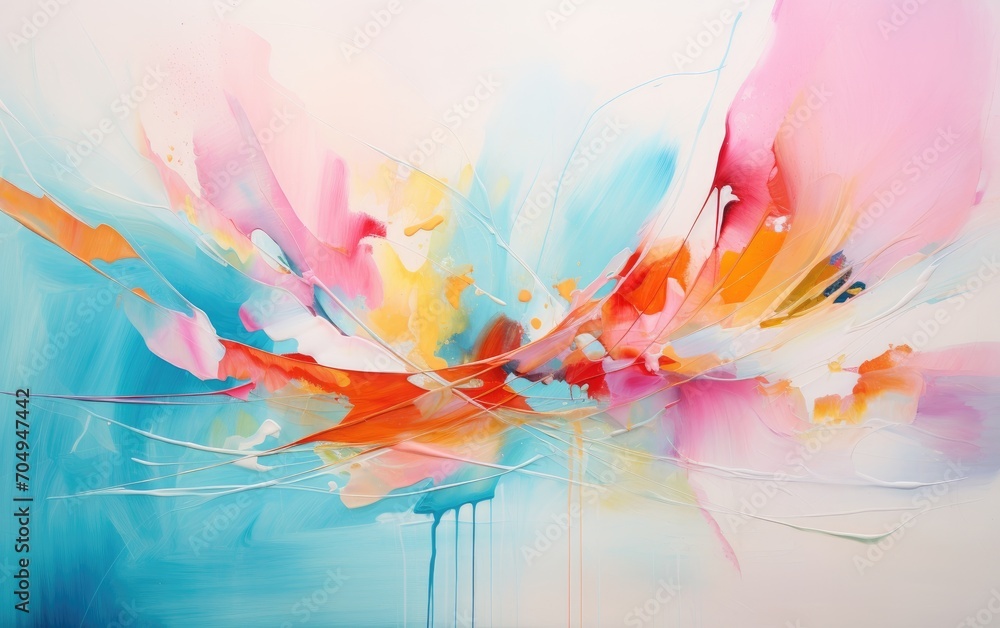 The idea of optimism through a burst of bright and uplifting abstract colors.