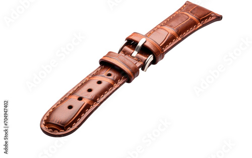 Watchband Crafted from Genuine Leather isolated on transparent Background