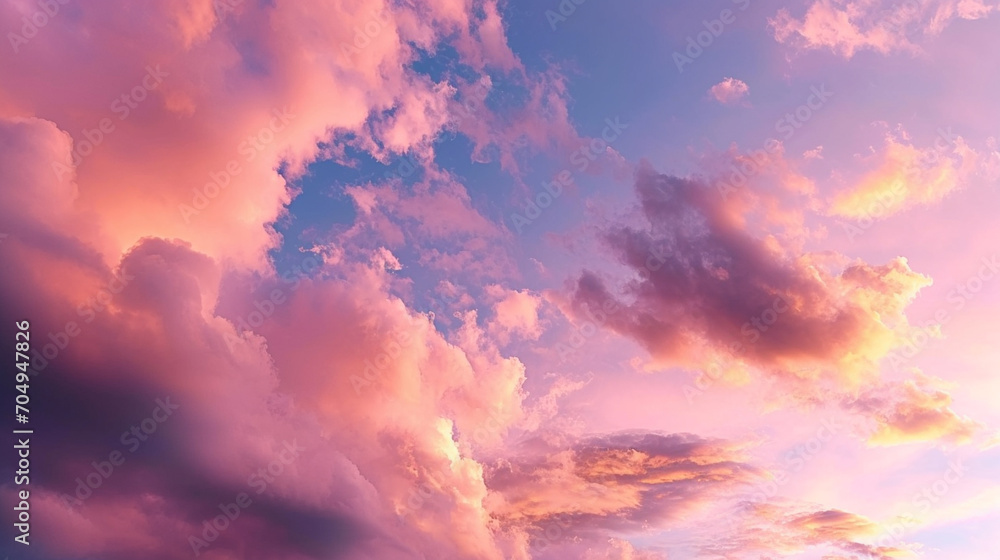 sunset sky with clouds