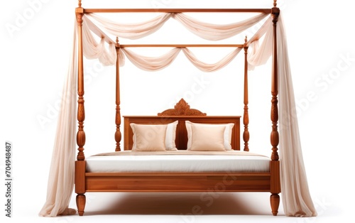 Four poster single bed, modern poster bed.