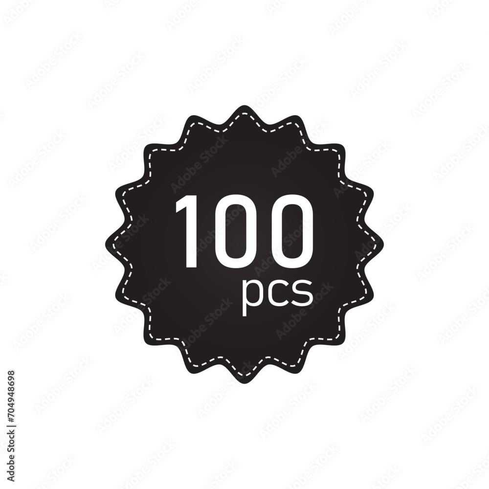 100pcs label vector black badge design 100pcs label vector black badge design