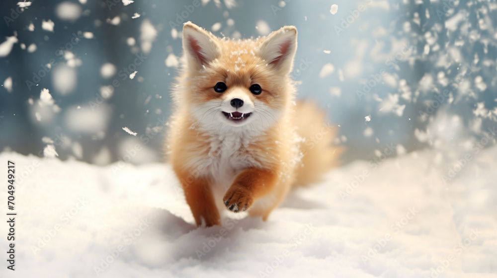 fox fluffy plush