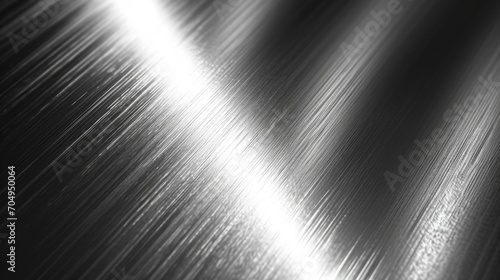 Abstract Brushed Metal Texture Background in Shiny Silver: Industrial Design Concept