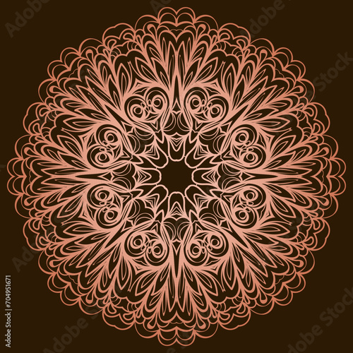 Luxury pattern on a color background. Vector mandala template.