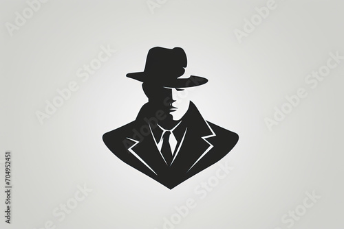 Modern and stylish mafia logo.
