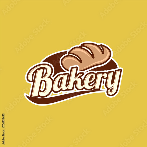 Vector bakery bread and cakes design logo