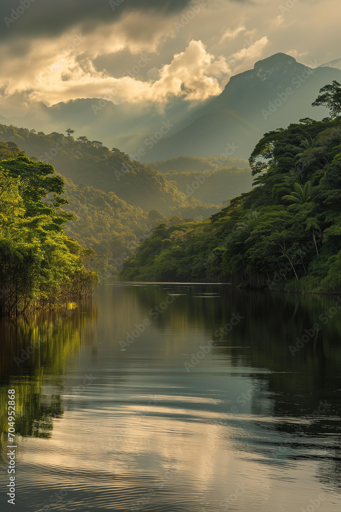 Paisagem floresta amazónica - Fundo de tela 