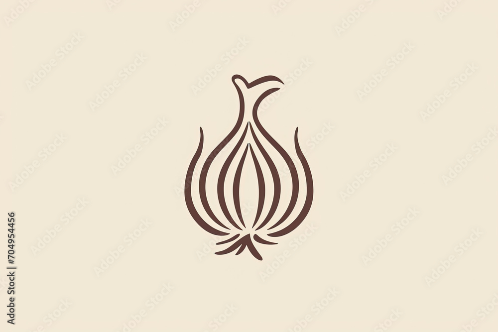 Modern and stylish onion logo.