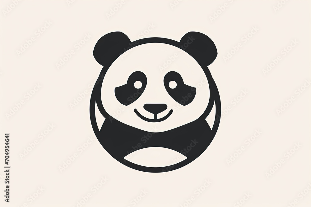 Fototapeta premium Modern and stylish panda logo.