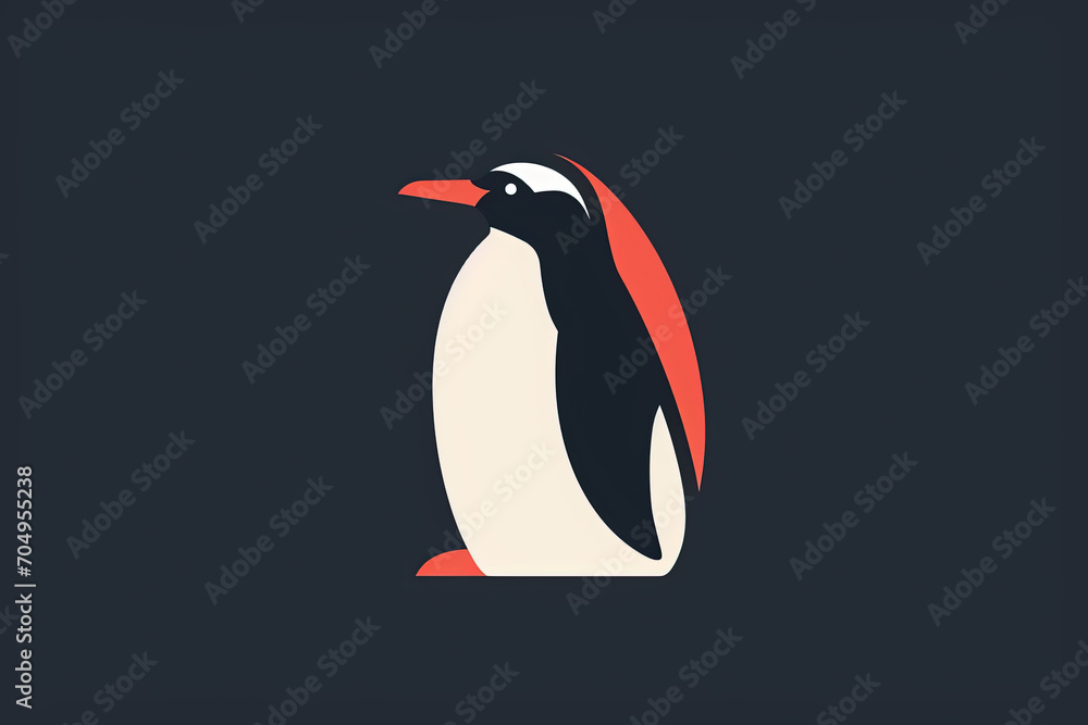 Fototapeta premium Modern and stylish penguin logo.