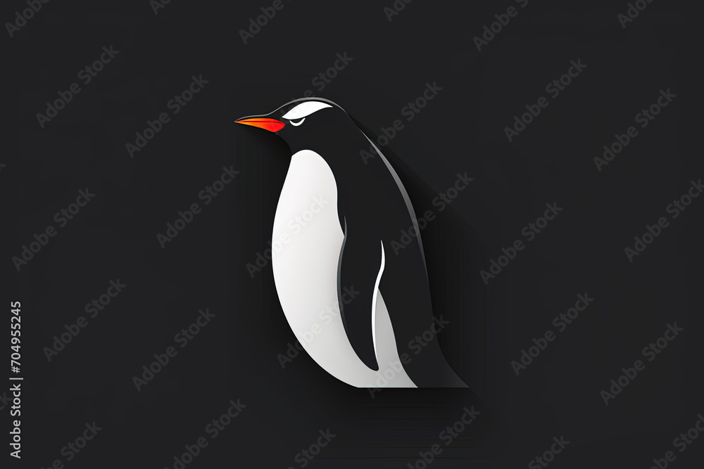 Fototapeta premium Modern and stylish penguin logo.