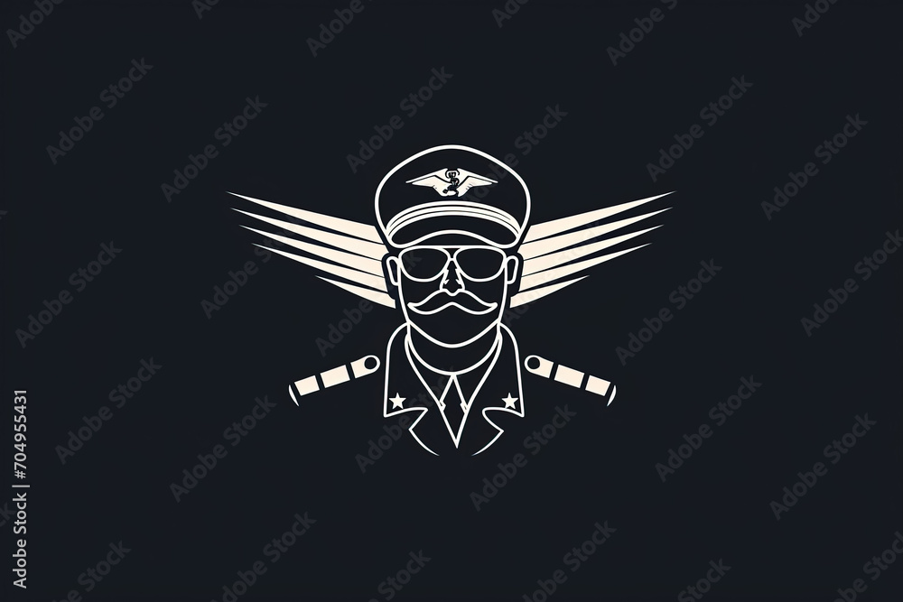 Obraz premium Modern and stylish pilot logo.