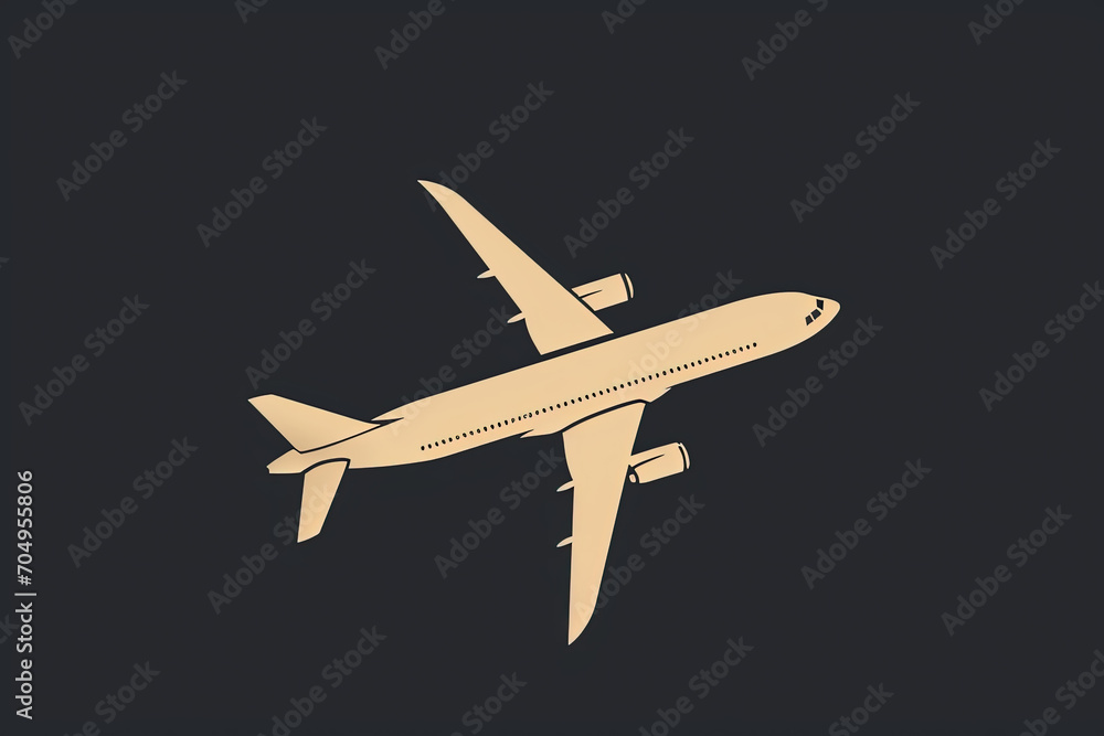 Modern and stylish airplane logo.