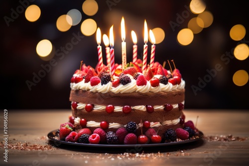 a close up of a cake on a plate with a candle in the middle and a candle in the middle.