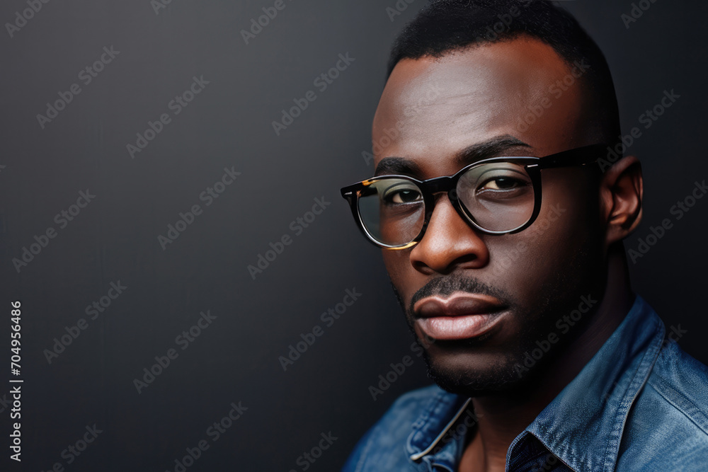 Fototapeta premium Stylish Black Man Poses For Portrait