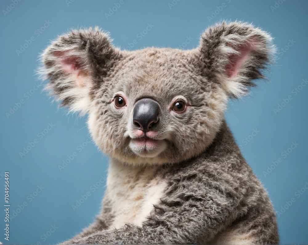 Koala. Isolated on blue pastel background Koala. Isolated on blue pastel background