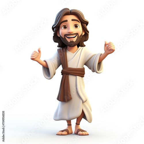 3D cartoon illustration, our guide and teacher Jesus Christ photo