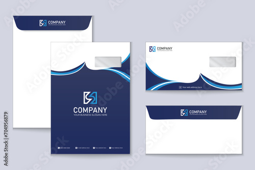 Envelope a4 and dl size template design photo
