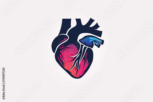 Modern and stylish heart logo.