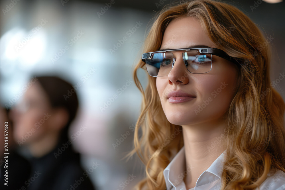 Empowered Social Worker Rocking Smart Glasses Empowered Social Worker Rocking Smart Glasses