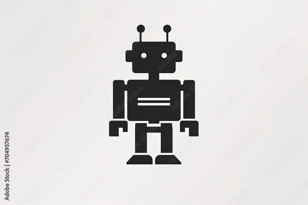 Beautiful and stylish robot logo. Beautiful and stylish robot logo.