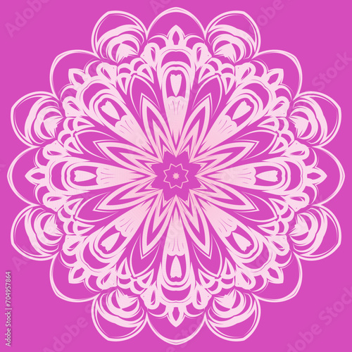 Luxury pattern on a color background. Vector mandala template.