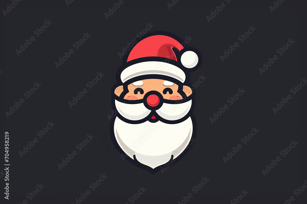 Beautiful and stylish Santa logo. Beautiful and stylish Santa logo.