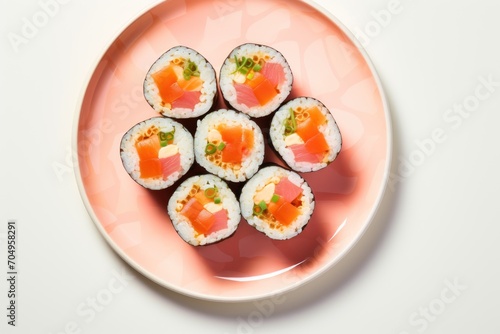  a close up of a plate of food on a plate of food on a plate of food on a plate of food on a plate of food on a table.