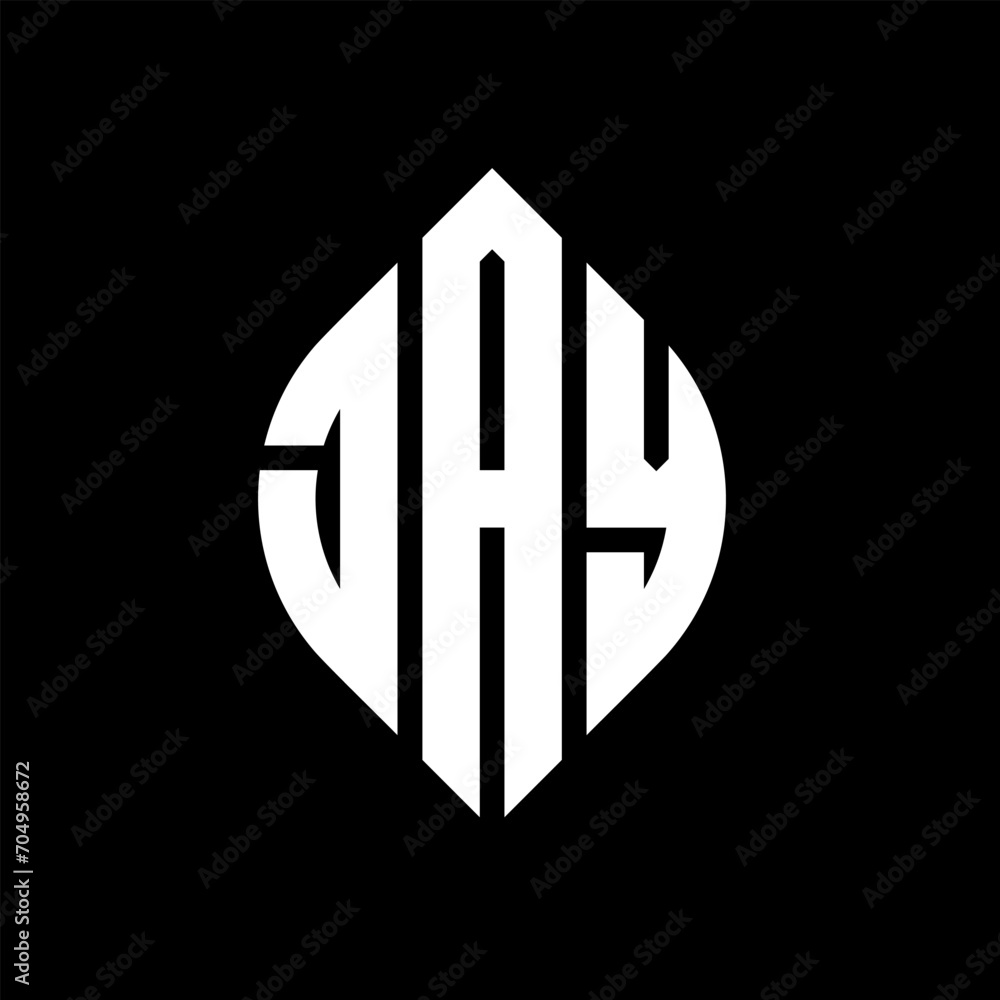 JAY circle letter logo design with circle and ellipse shape. JAY ellipse letters with typographic style. The three initials form a circle logo. JAY circle emblem abstract monogram letter mark vector. JAY circle letter logo design with circle and ellipse shape. JAY ellipse letters with typographic style. The three initials form a circle logo. JAY circle emblem abstract monogram letter mark vector.