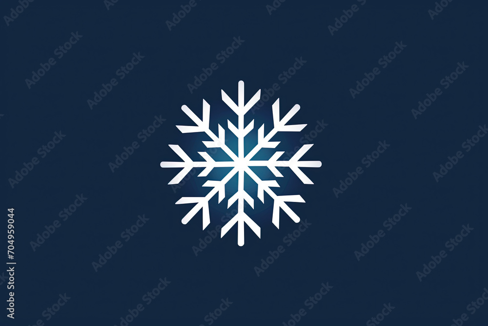 Fototapeta premium Beautiful and stylish snowflake logo.