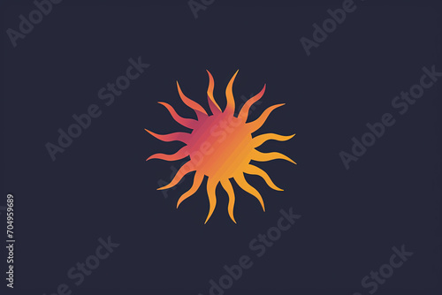 Beautiful and stylish sun logo.