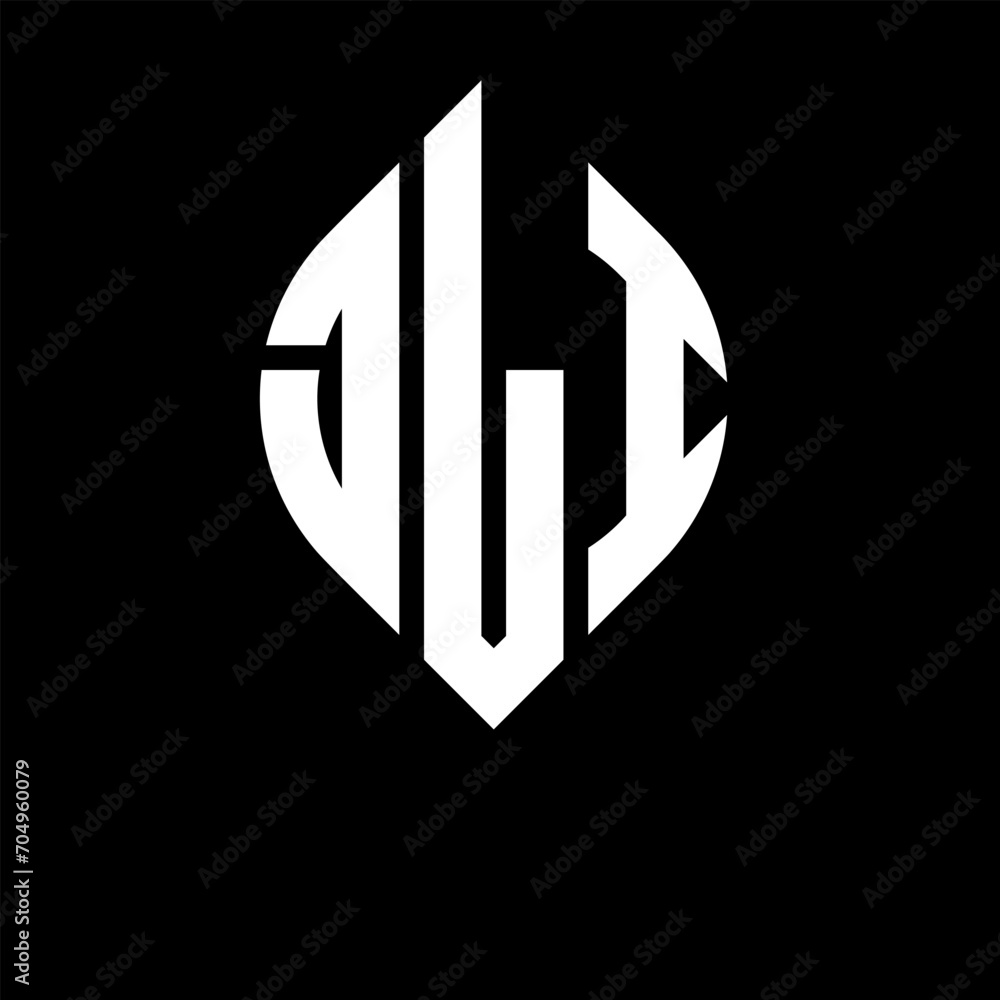 JLI circle letter logo design with circle and ellipse shape. JLI ellipse letters with typographic style. The three initials form a circle logo. JLI circle emblem abstract monogram letter mark vector. JLI circle letter logo design with circle and ellipse shape. JLI ellipse letters with typographic style. The three initials form a circle logo. JLI circle emblem abstract monogram letter mark vector.