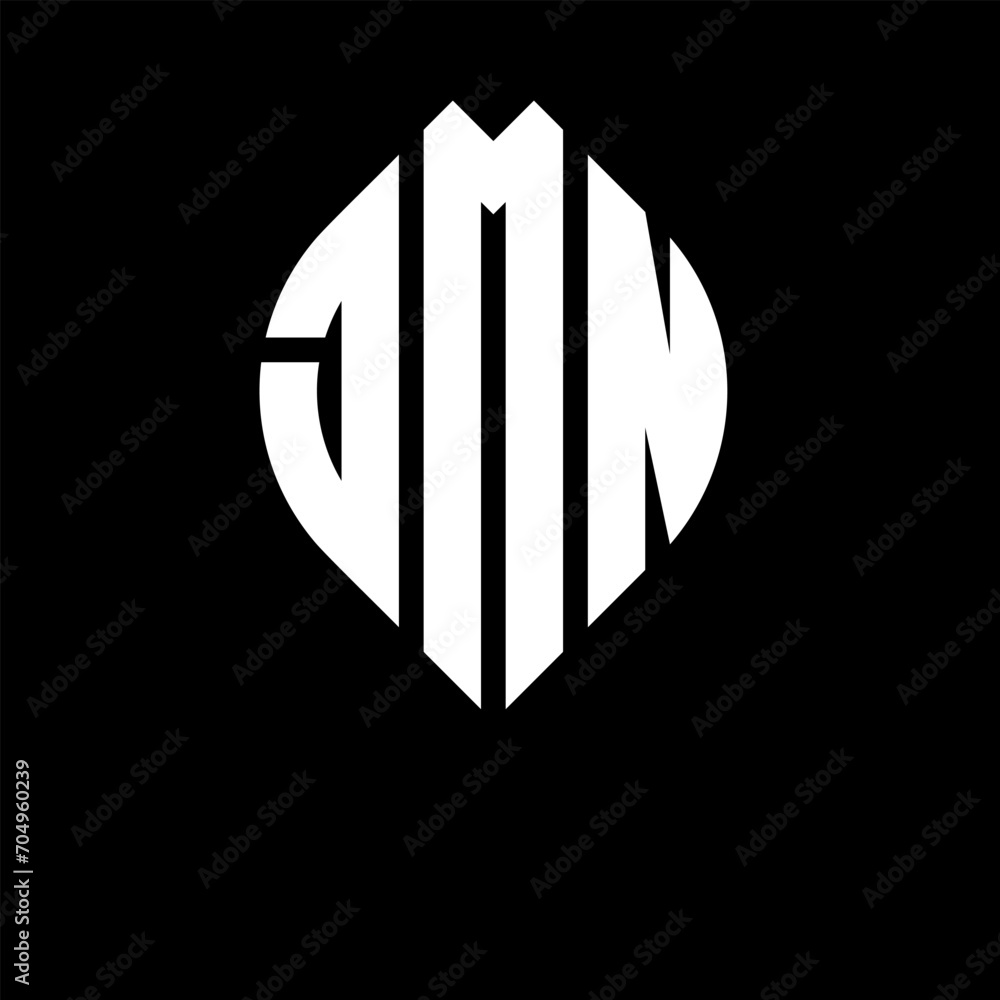 JMN circle letter logo design with circle and ellipse shape. JMN ellipse letters with typographic style. The three initials form a circle logo. JMN circle emblem abstract monogram letter mark vector. JMN circle letter logo design with circle and ellipse shape. JMN ellipse letters with typographic style. The three initials form a circle logo. JMN circle emblem abstract monogram letter mark vector.