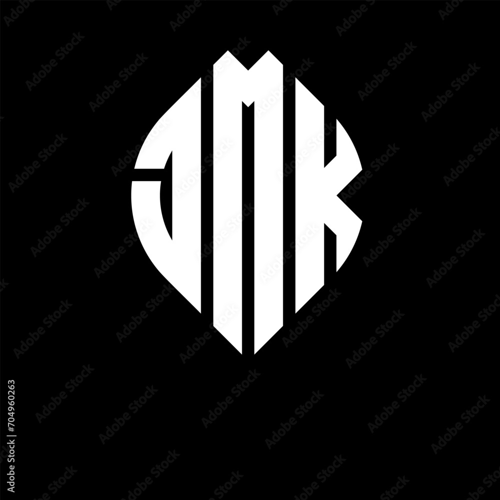 JMK circle letter logo design with circle and ellipse shape. JMK ellipse letters with typographic style. The three initials form a circle logo. JMK circle emblem abstract monogram letter mark vector. JMK circle letter logo design with circle and ellipse shape. JMK ellipse letters with typographic style. The three initials form a circle logo. JMK circle emblem abstract monogram letter mark vector.