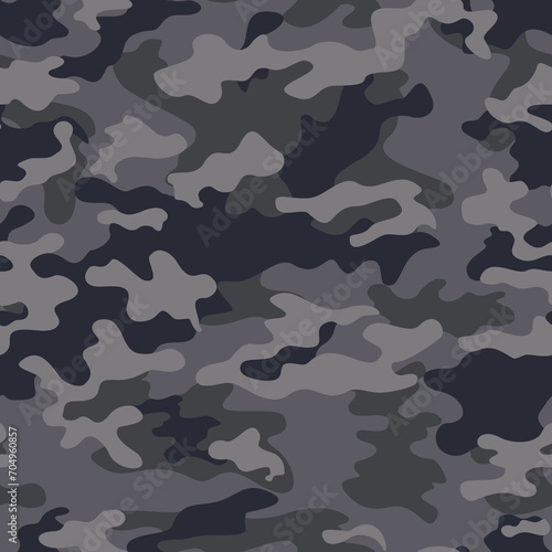  camouflage seamless vector pattern, fashionable repeat print, gray background