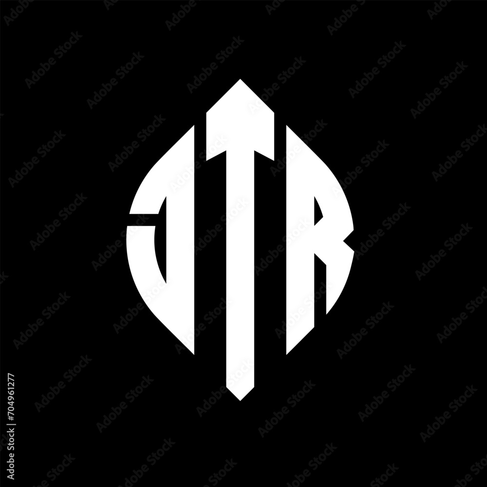 JTR circle letter logo design with circle and ellipse shape. JTR ellipse letters with typographic style. The three initials form a circle logo. JTR circle emblem abstract monogram letter mark vector. JTR circle letter logo design with circle and ellipse shape. JTR ellipse letters with typographic style. The three initials form a circle logo. JTR circle emblem abstract monogram letter mark vector.