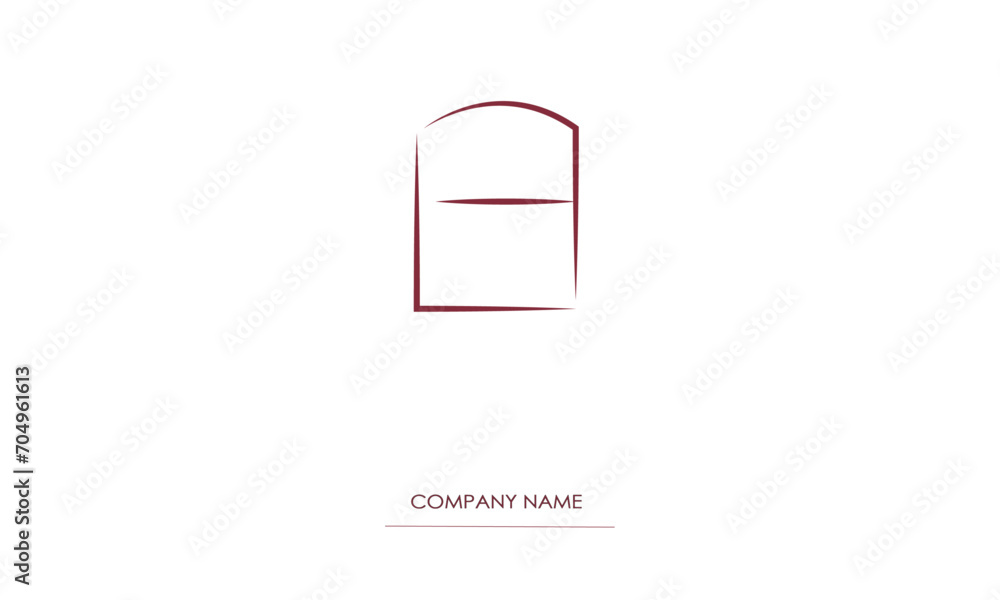 Fototapeta premium LA or AL Minimal Logo Design Vector Art Illustration