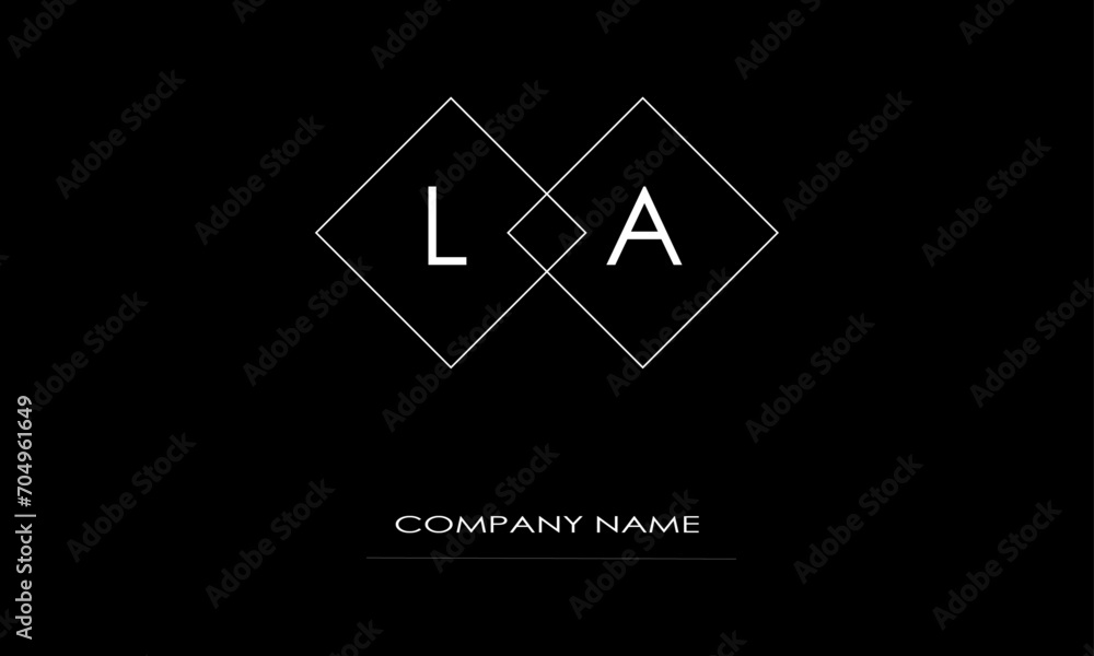 LA or AL Minimal Logo Design Vector Art Illustration LA or AL Minimal Logo Design Vector Art Illustration