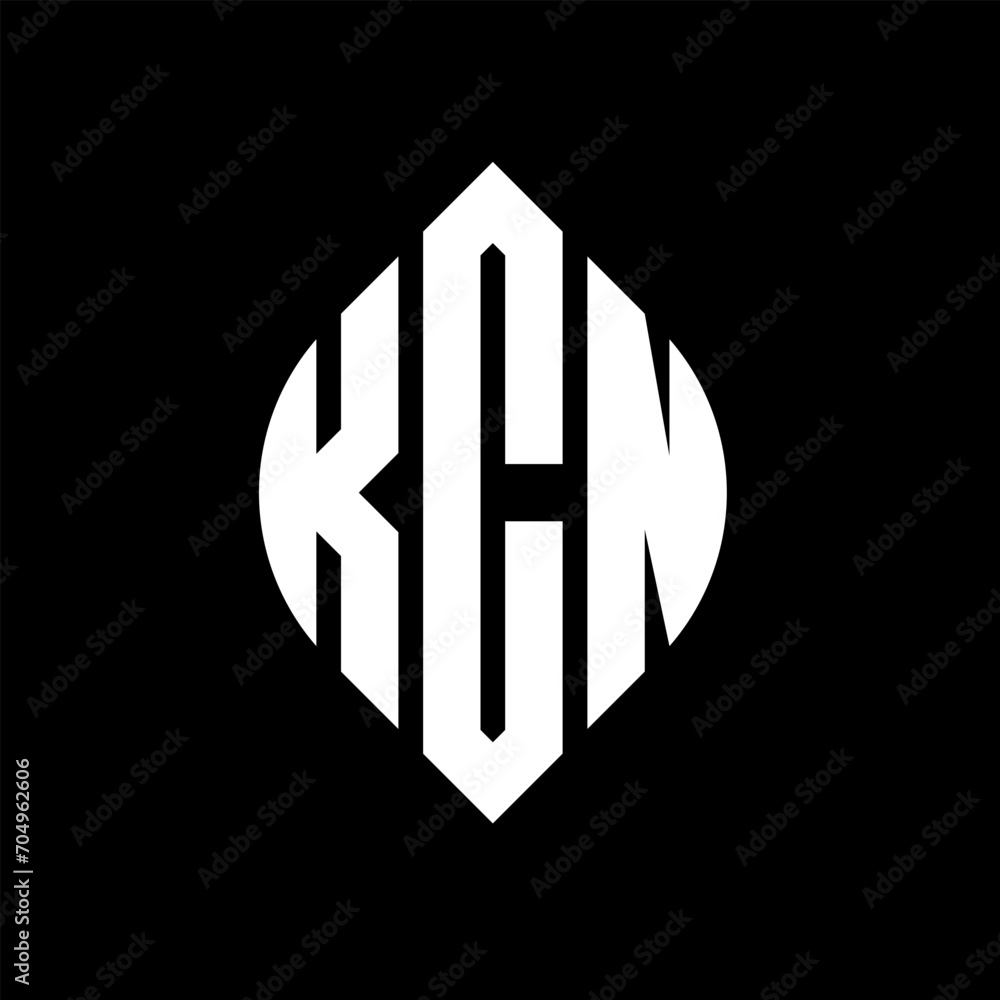 KCN circle letter logo design with circle and ellipse shape. KCN ellipse letters with typographic style. The three initials form a circle logo. KCN circle emblem abstract monogram letter mark vector. KCN circle letter logo design with circle and ellipse shape. KCN ellipse letters with typographic style. The three initials form a circle logo. KCN circle emblem abstract monogram letter mark vector.