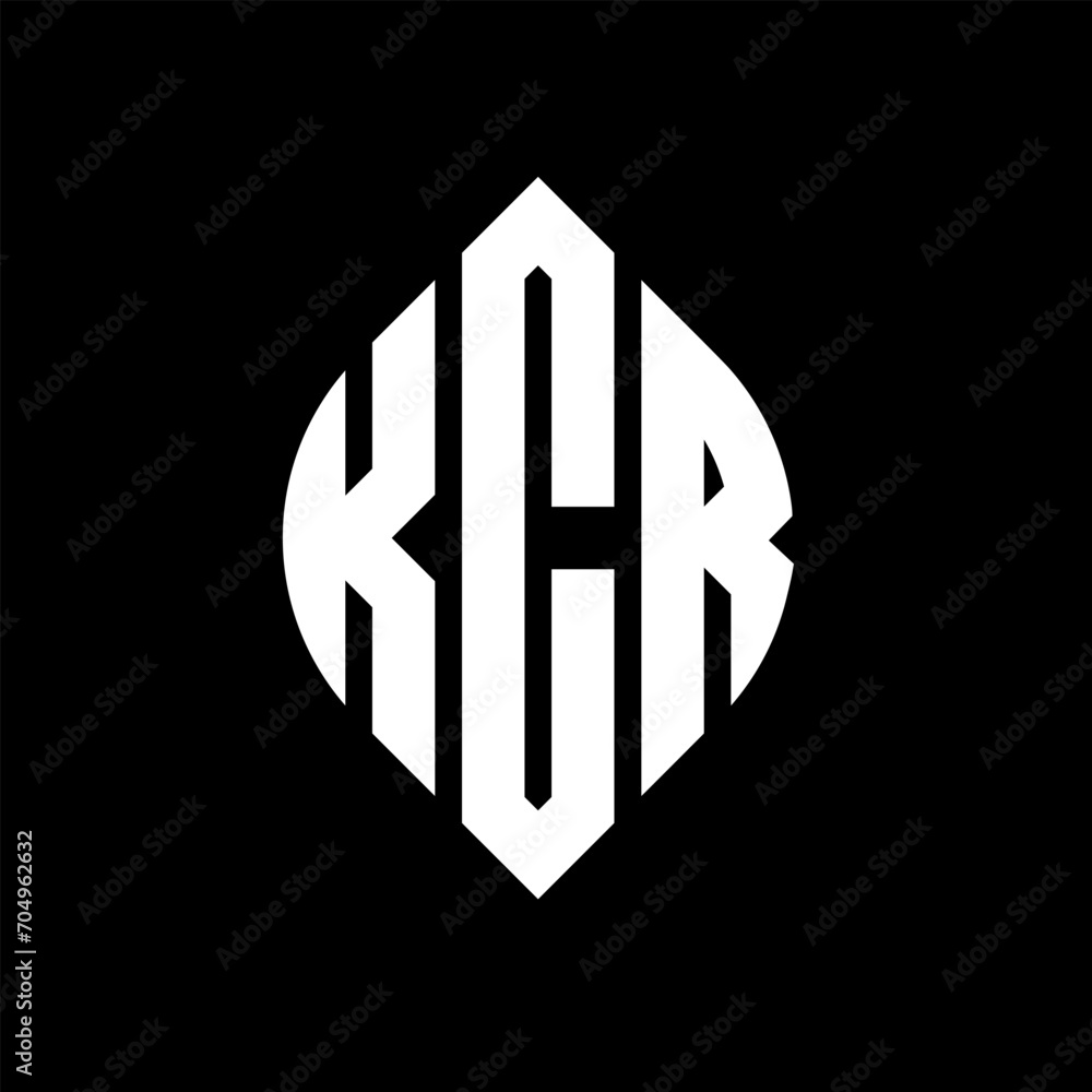KCR circle letter logo design with circle and ellipse shape. KCR ellipse letters with typographic style. The three initials form a circle logo. KCR circle emblem abstract monogram letter mark vector. KCR circle letter logo design with circle and ellipse shape. KCR ellipse letters with typographic style. The three initials form a circle logo. KCR circle emblem abstract monogram letter mark vector.