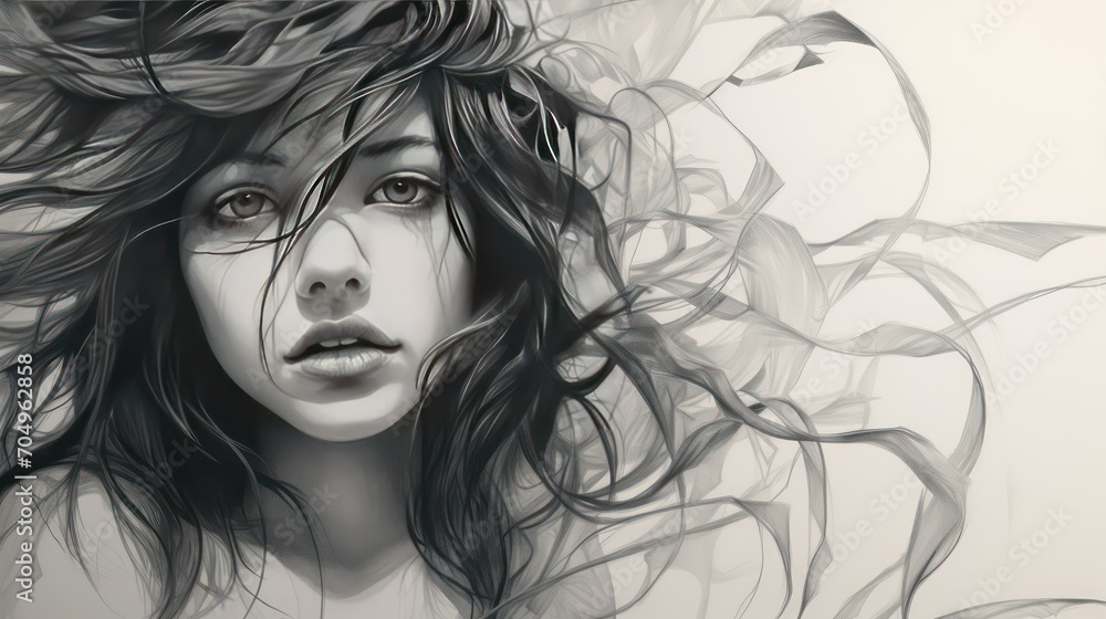 Fototapeta premium woman painting