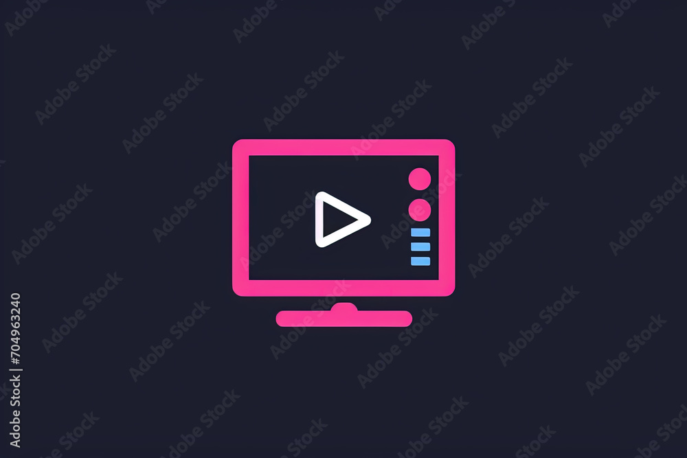 Beautiful and stylish video playback logo. Beautiful and stylish video playback logo.