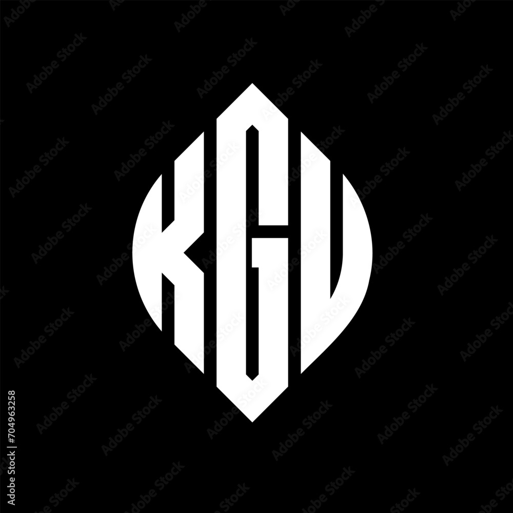 KGU circle letter logo design with circle and ellipse shape. KGU ellipse letters with typographic style. The three initials form a circle logo. KGU circle emblem abstract monogram letter mark vector. KGU circle letter logo design with circle and ellipse shape. KGU ellipse letters with typographic style. The three initials form a circle logo. KGU circle emblem abstract monogram letter mark vector.