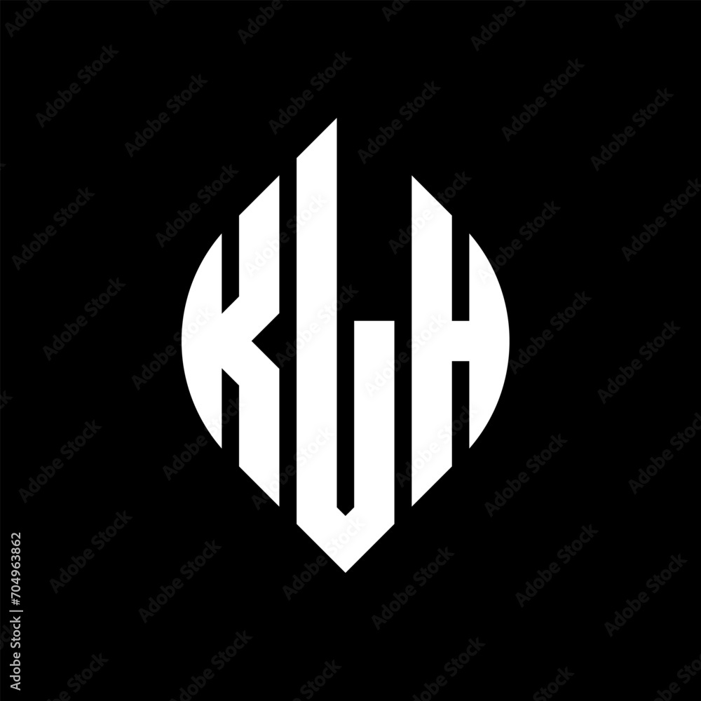 KLH circle letter logo design with circle and ellipse shape. KLH ellipse letters with typographic style. The three initials form a circle logo. KLH circle emblem abstract monogram letter mark vector. KLH circle letter logo design with circle and ellipse shape. KLH ellipse letters with typographic style. The three initials form a circle logo. KLH circle emblem abstract monogram letter mark vector.